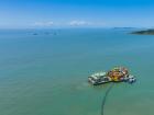 全球首条35千伏低频海底电缆在浙江台州上大陈岛入海